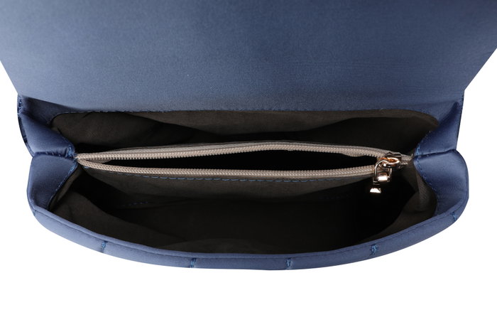 Lucky Bees Bolso de Hombro Azul en Piel de Polivinilo